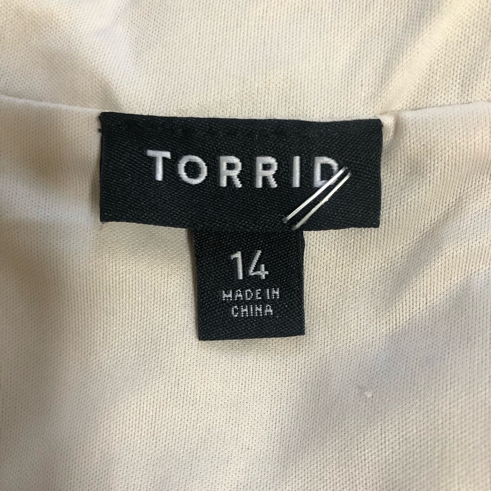 Torrid Sequin Chiffon Party Dress Babydoll Layered Gold Sleeveless Sz 14 - Picture 11 of 15